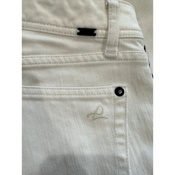 DL1961 Florence Instasculpt Tribal Stripe Skinny Jeans in White Size 28 - Picture 5 of 6